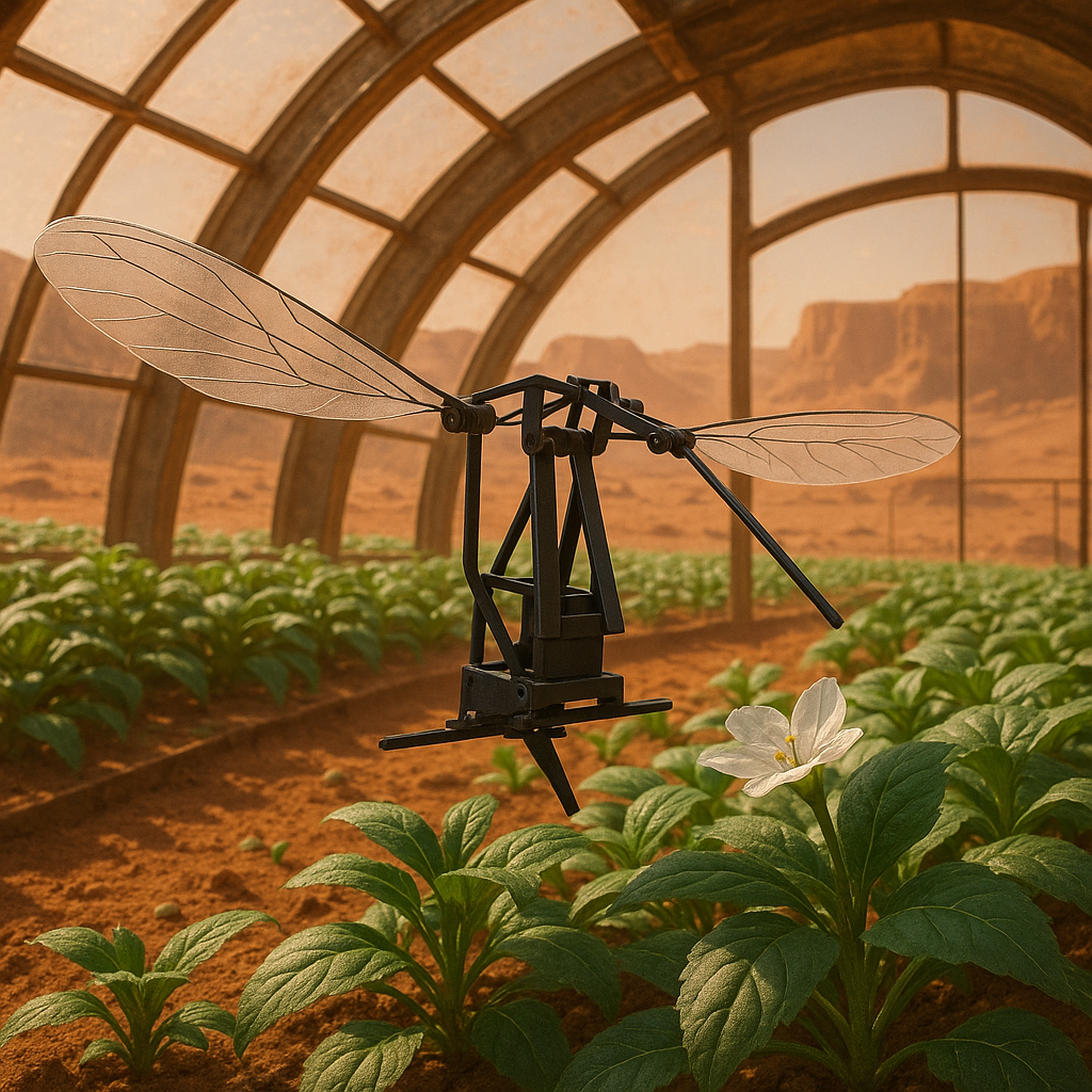 Robotic bee in Mars greenhouse